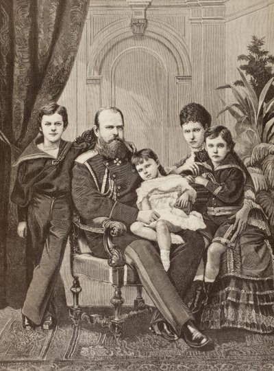 Alessandro III di Russia e la sua famiglia, da 